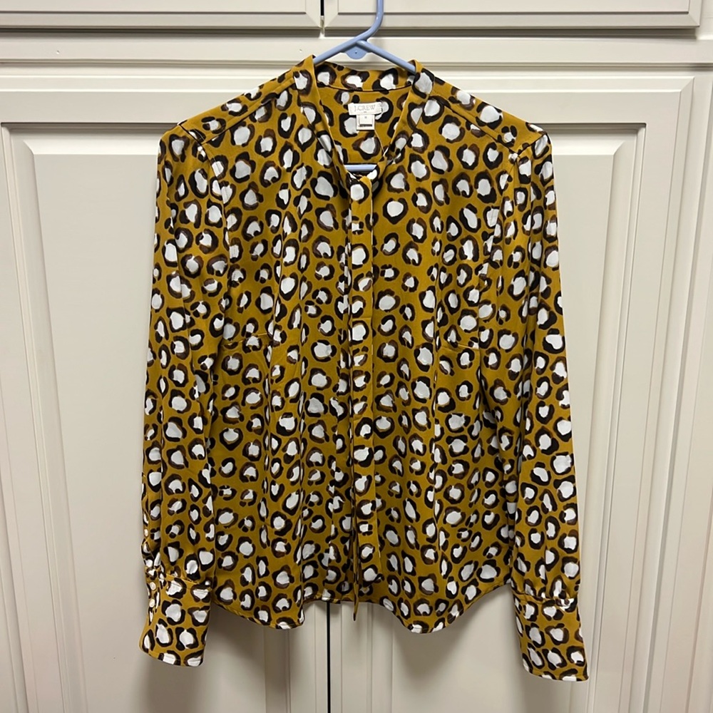 J Crew animal print shirt NWT medium